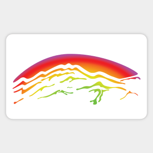 Mountain Range with Sunrise Sticker